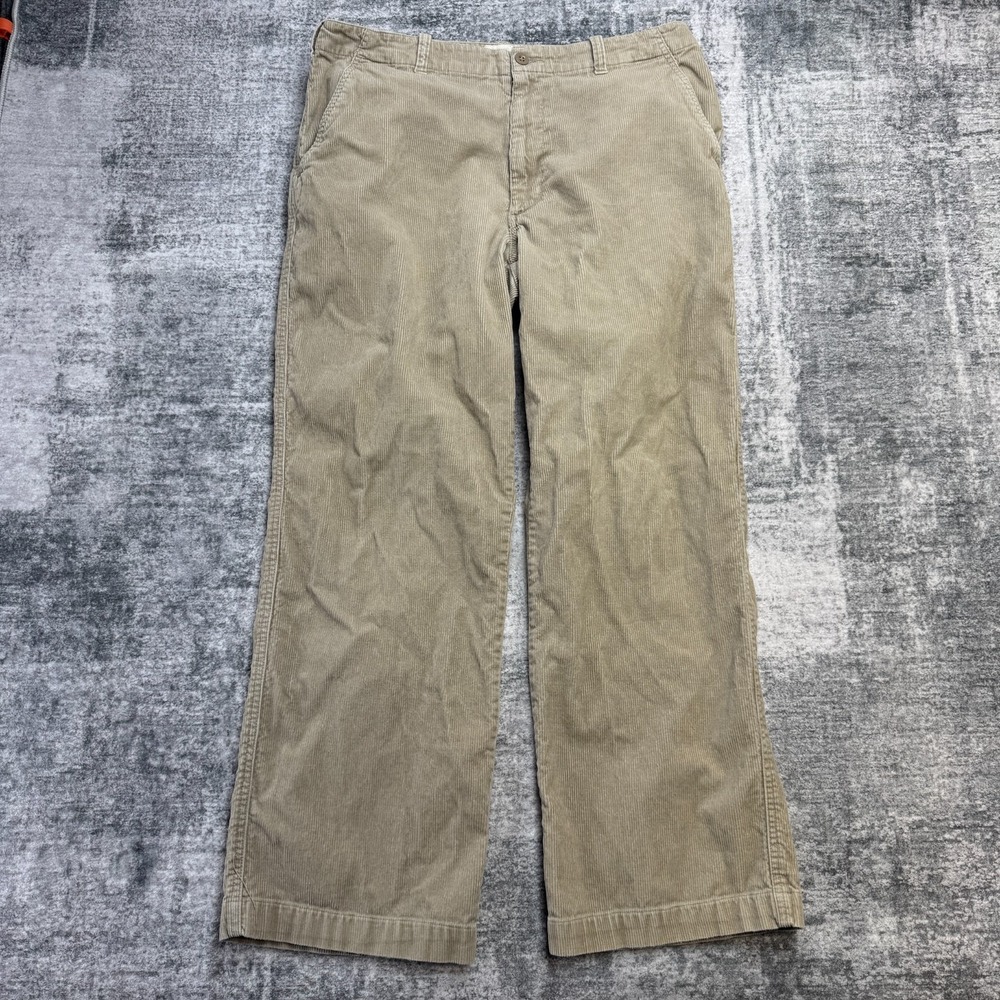 VTG Y2K GAP Corduroy Pants Mens 34x30 (32x30) Beige Loose Fit Relaxed Skate Surf